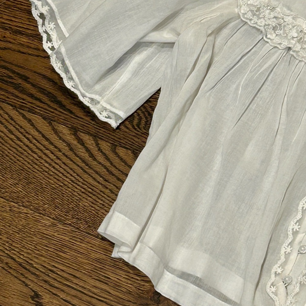 Free People Luna White Lace Sheer Blouse - Picture 2 of 12